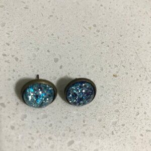Sparkly Blue Earrings